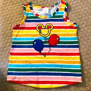 Disney Hanna Anderson rainbow striped tank top